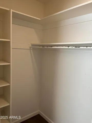 a close view of closet
