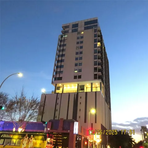 a view of a multi story building