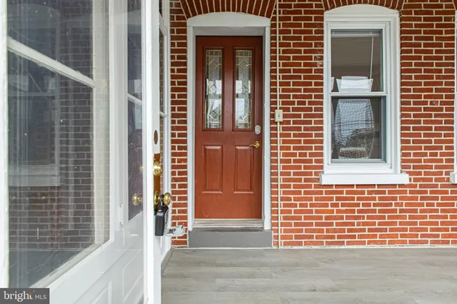 a view of front door of house