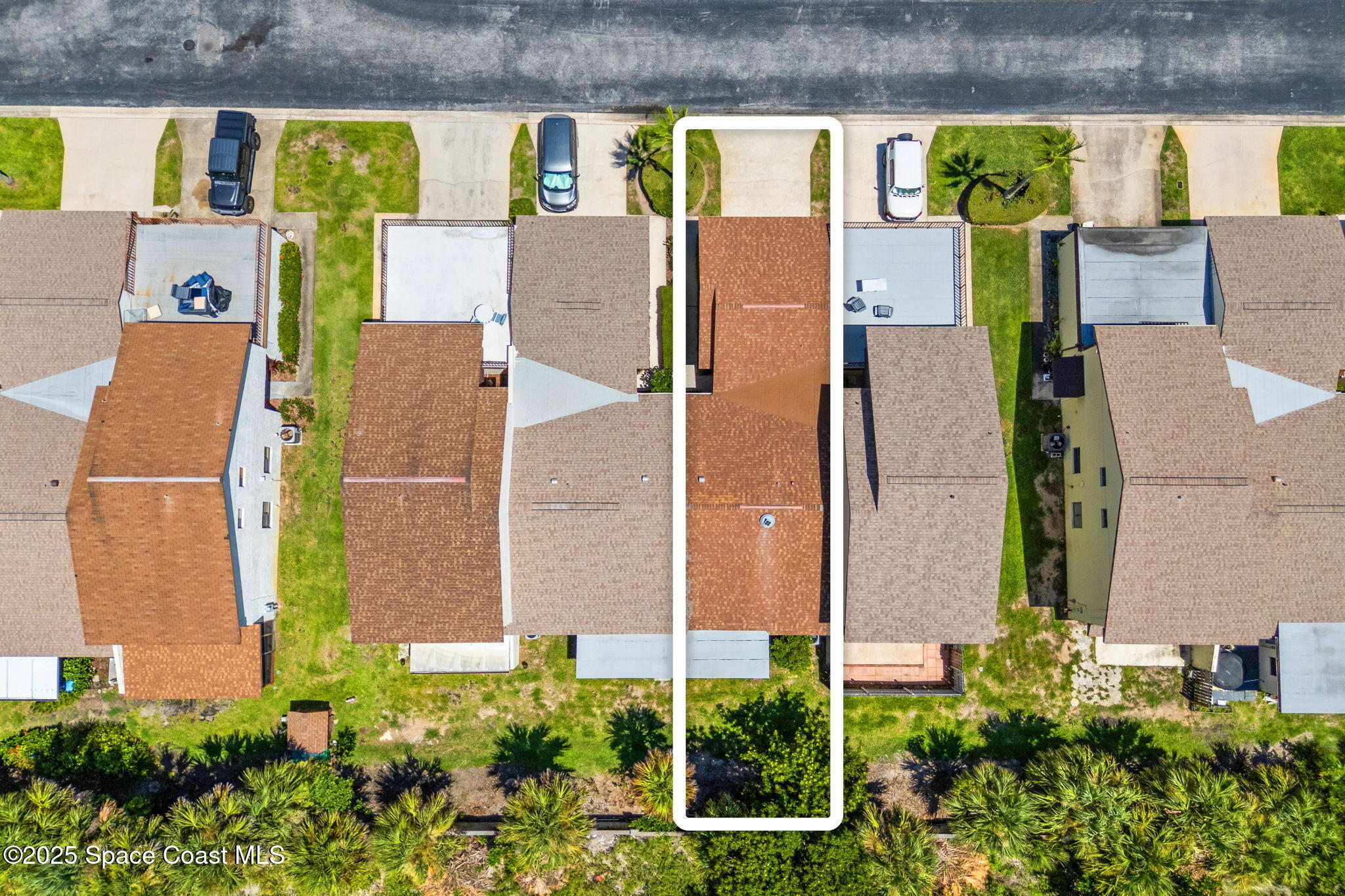 129 Seawind Drive, Unit 25 Satellite Beach, FL 32937 - Photo 23 of 28 an aerial view of a house with swimming pool and front view of house