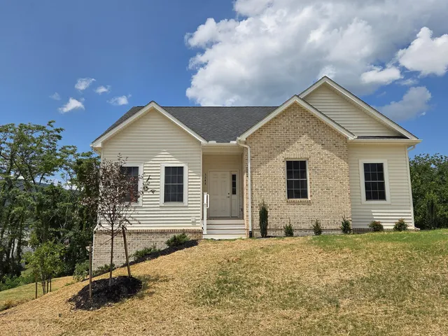 a view of a house with a yard