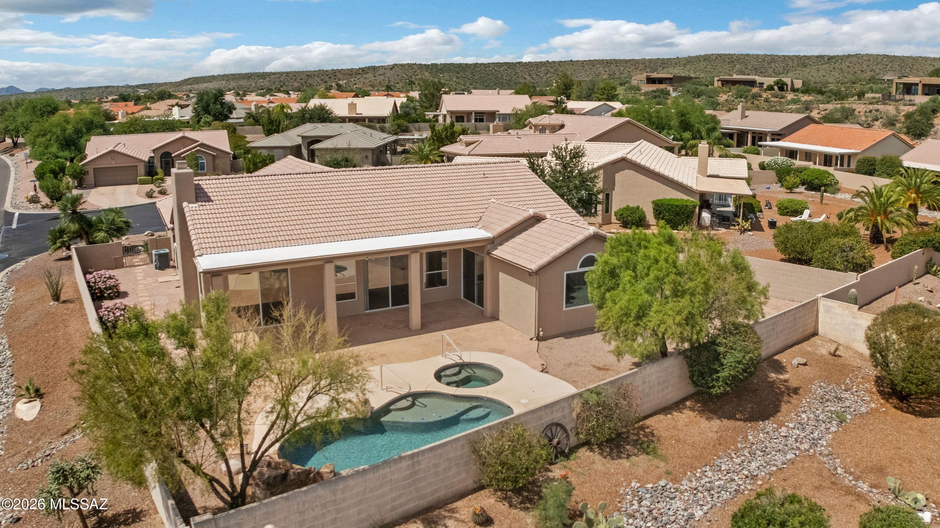 36980 South Ridgeview Court Tucson, AZ 85739 - Photo 49 of 50 Overhead view of back yard
