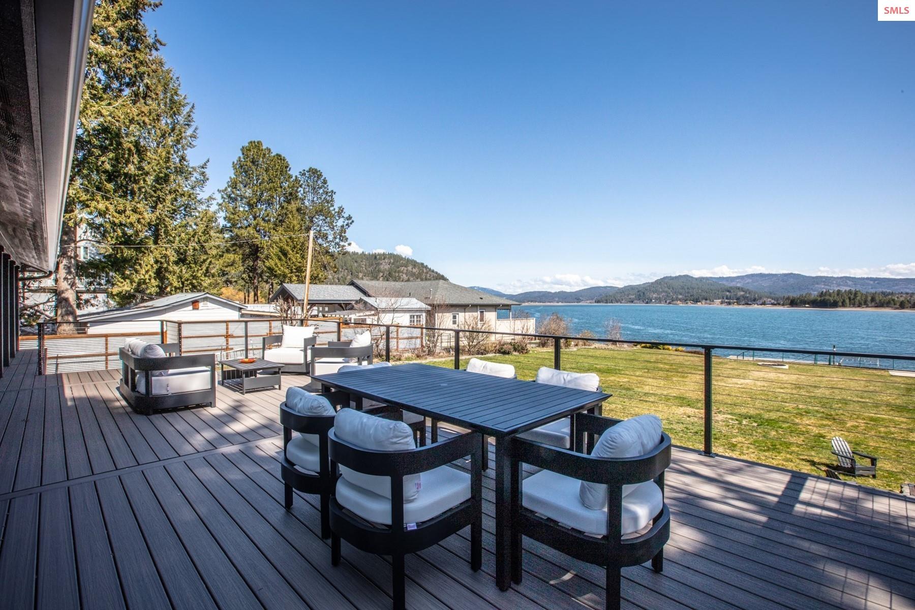 475 Campbell Point Road Laclede, ID 83841 - Photo 20 of 66 Imagine sunrise to sunset from outdoor living area. New Trex Deck with Cable Railing