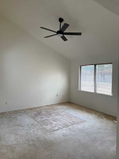 3200 South Gessner Road, Unit 344 Houston, TX 77063 - Photo 17 of 28 Upstairs bedroom with vaulted ceiling and ceiling fan