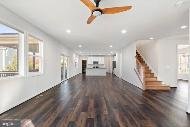 a view of entryway with wooden floor