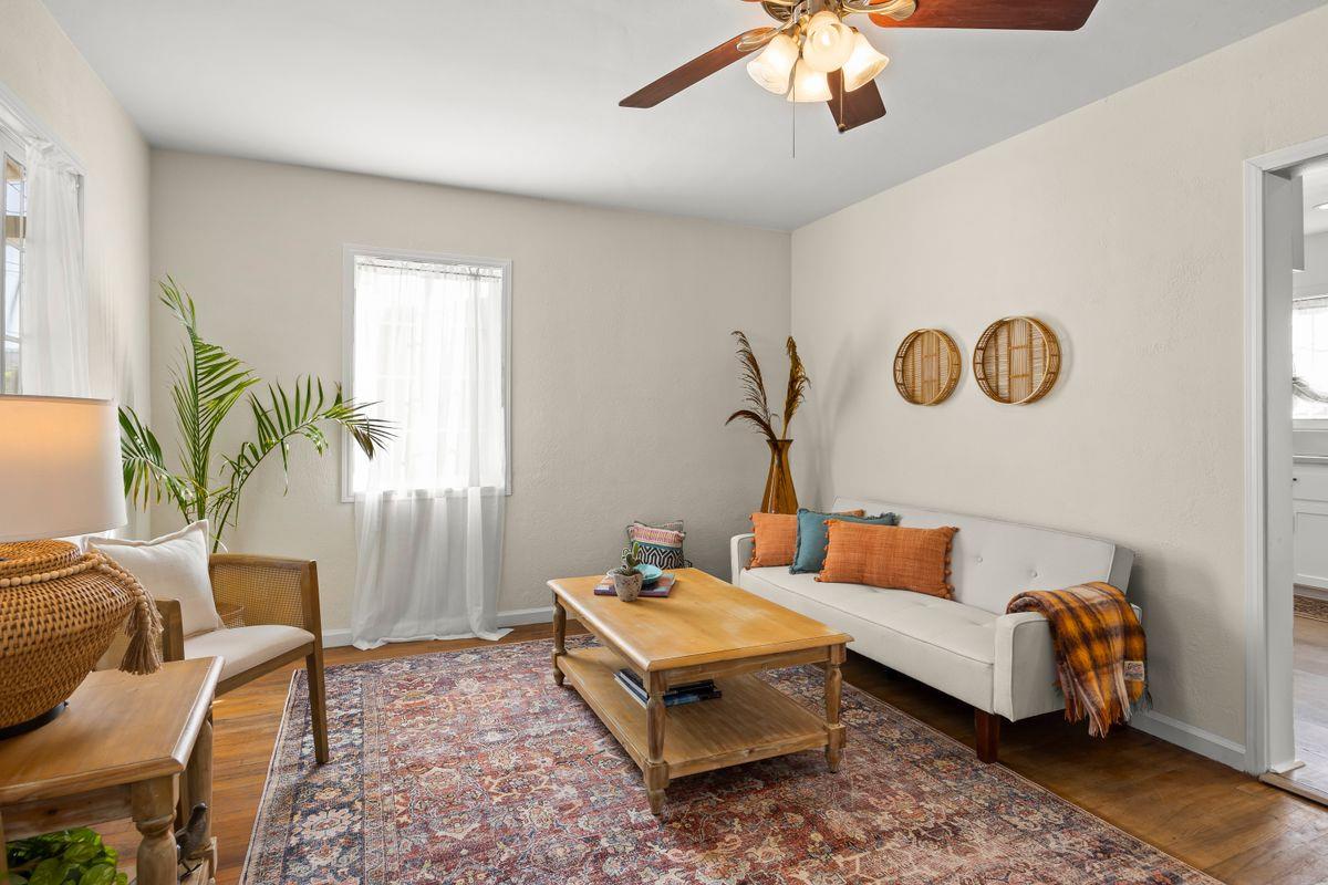 755 Spring Street Oak View, CA 93022 - Photo 8 of 29 a living room with furniture and a potted plant