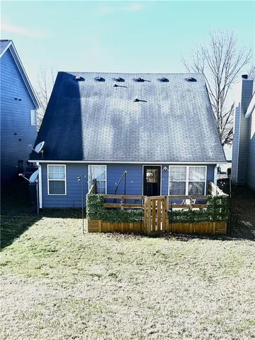 a front view of a house