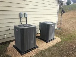 a view of a storage room with two washing machine