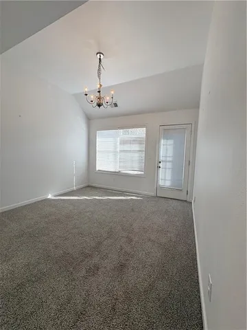 a view of a livingroom with a window
