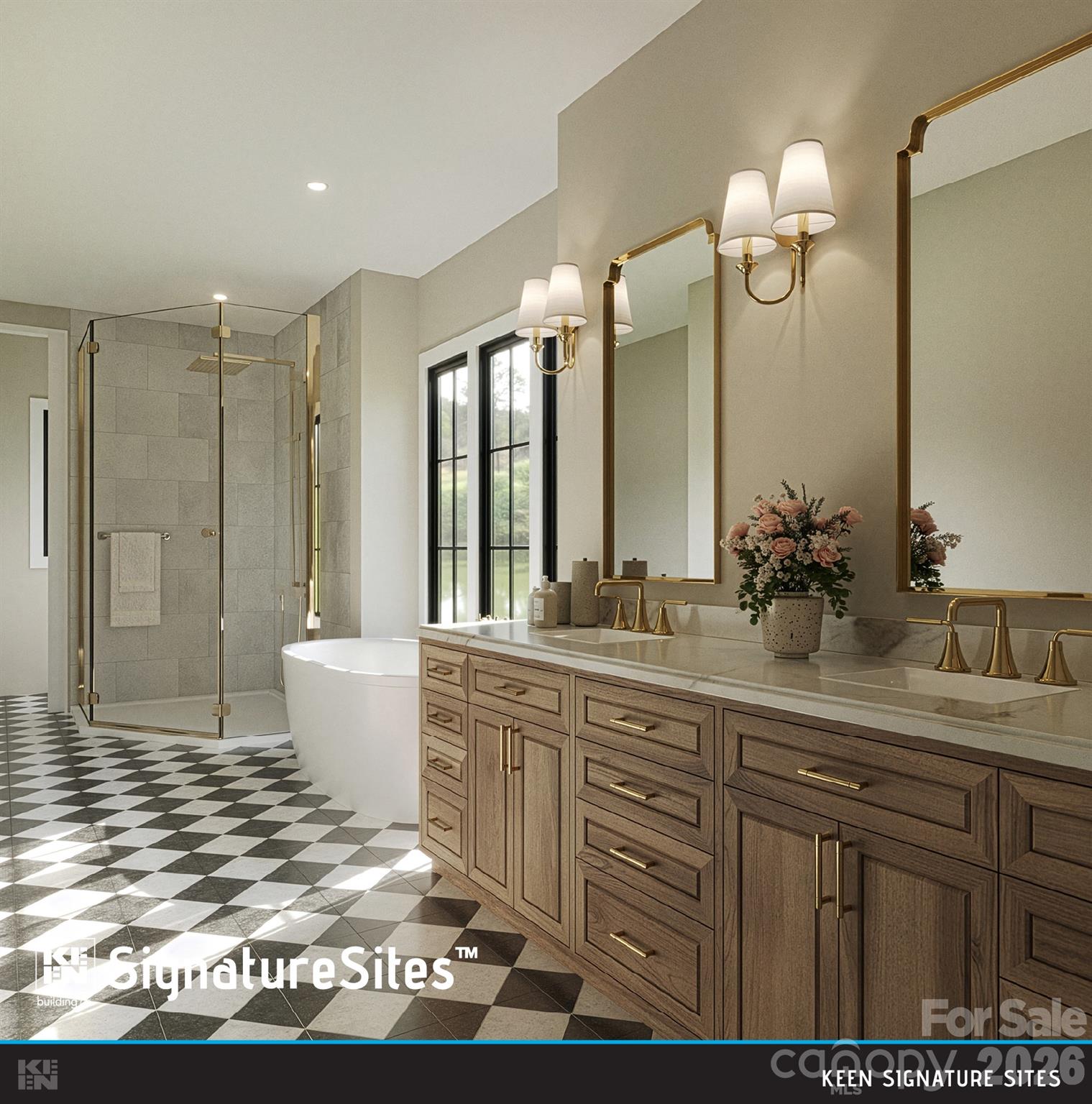 191 Kendricks Cove Lexington, NC 27292 - Photo 3 of 5 a spacious bathroom with a sink a large mirror and a bathtub