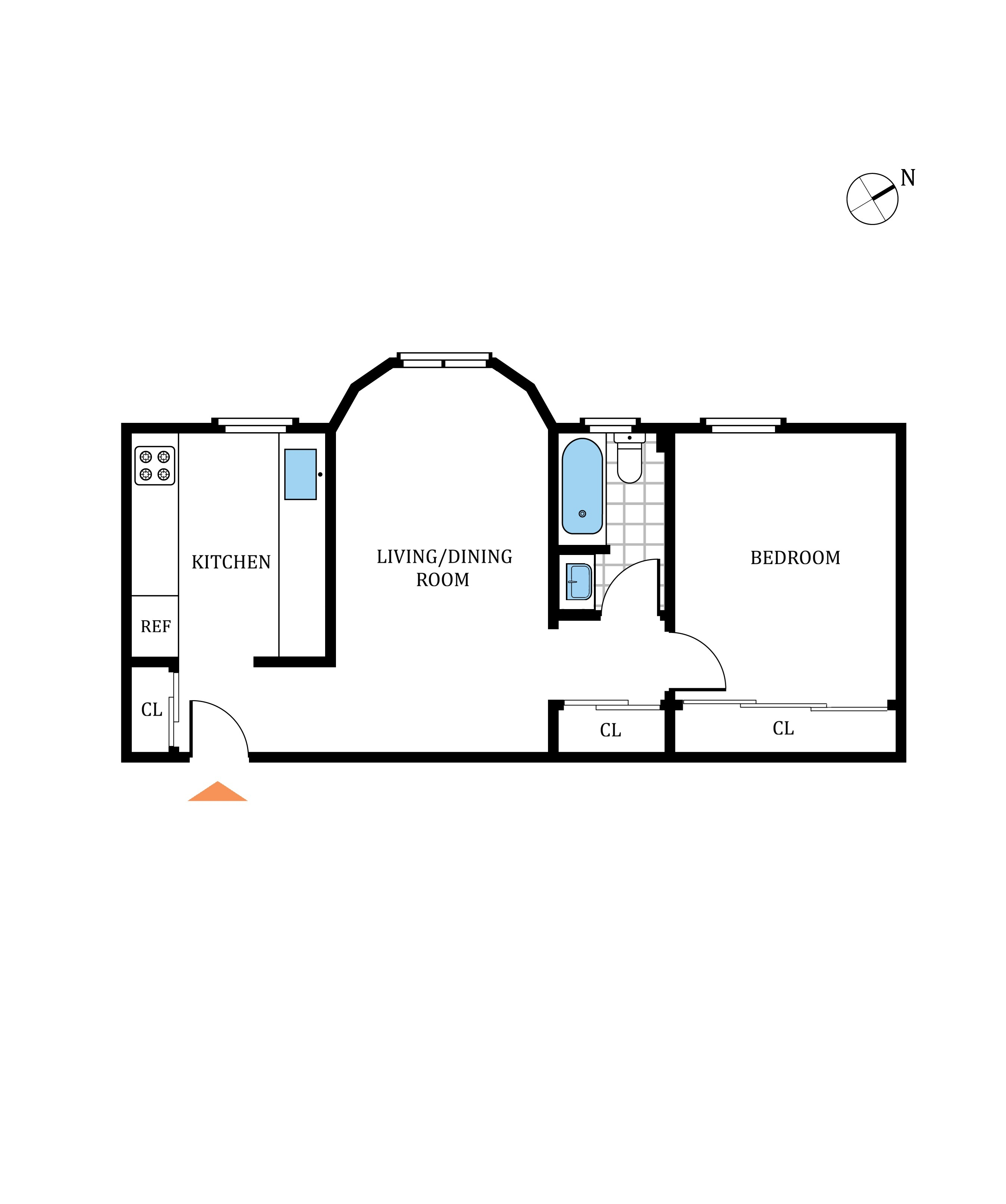 2 Grace Court, Unit 3X Brooklyn, NY 11201 - Photo 8 of 8 a picture of a floor plan