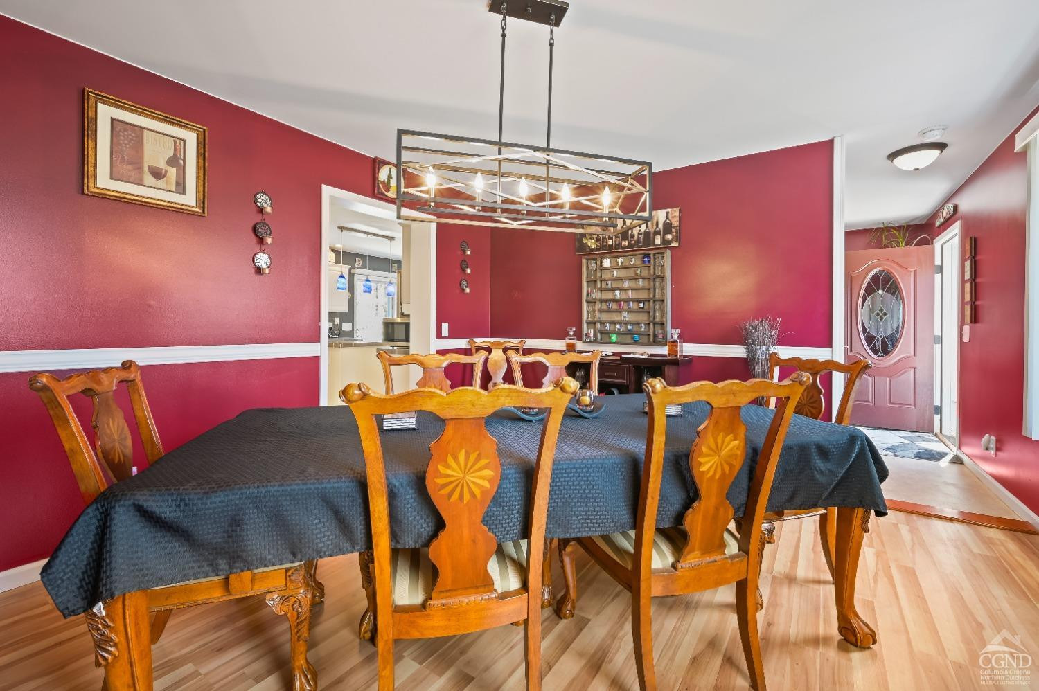 158 Easy Stamford, NY 12167 - Photo 27 of 88 a view of a dining room with furniture and chandelier