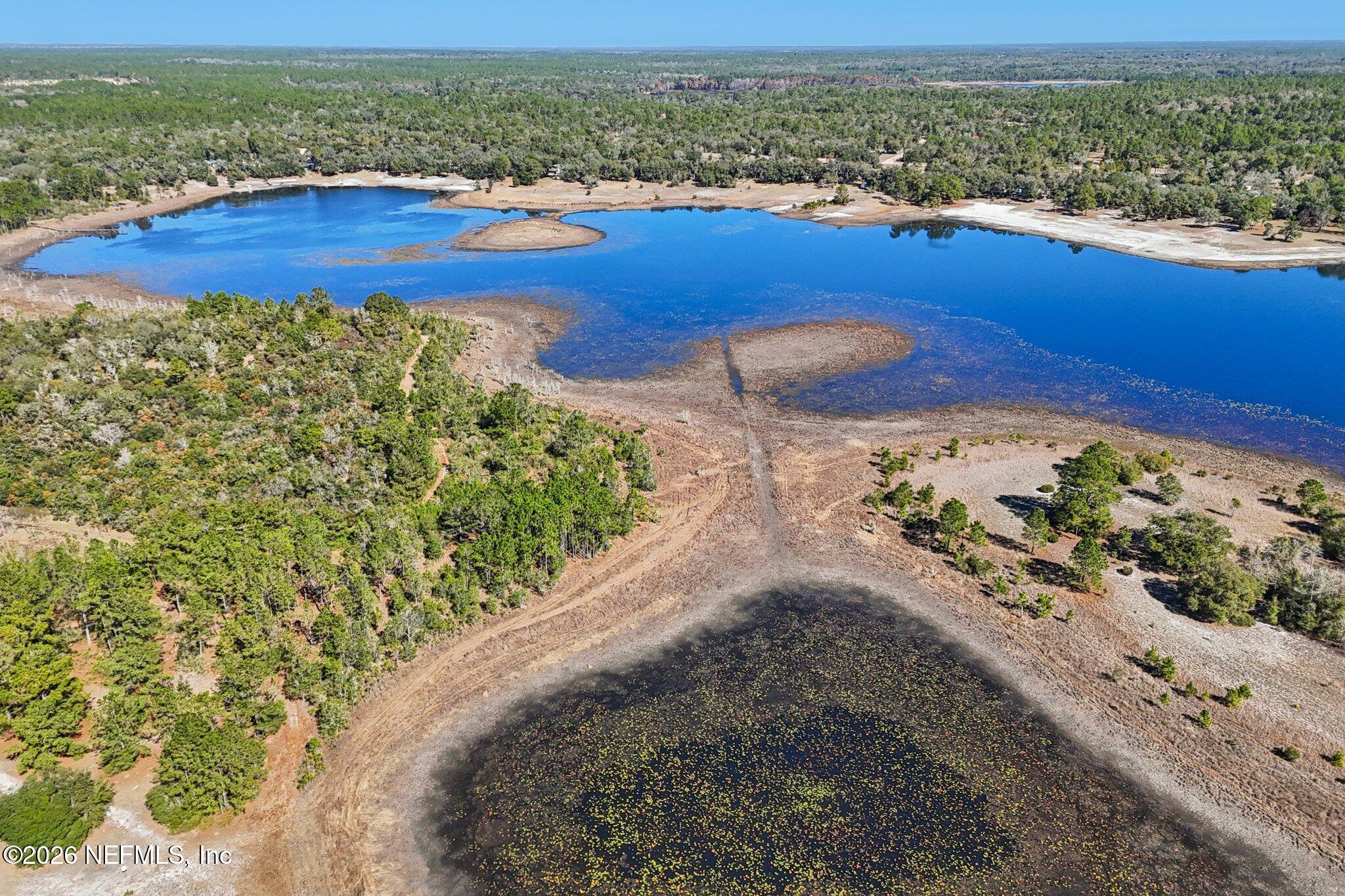 a view of an ocean and beach