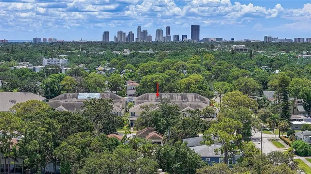 an aerial view of multiple house