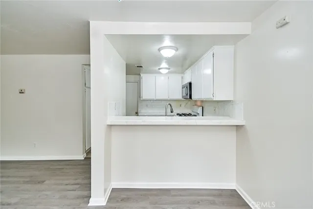 a view of hallway with shower