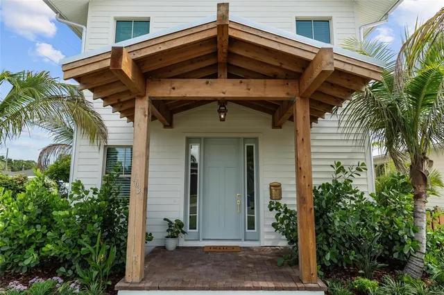 a front view of a house