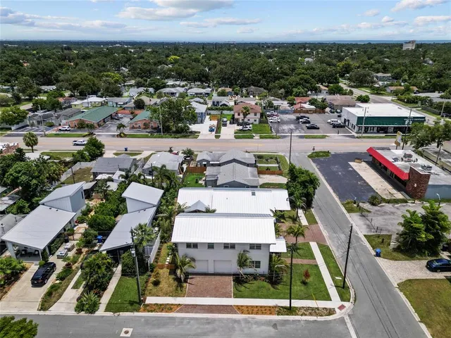 an aerial view of a city