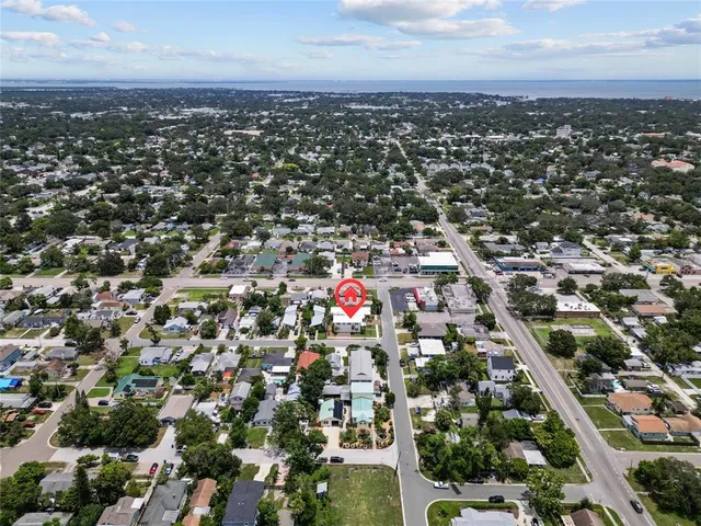 an aerial view of multiple house
