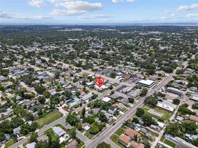 an aerial view of city