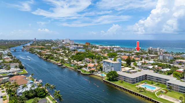 a view of a city with an ocean