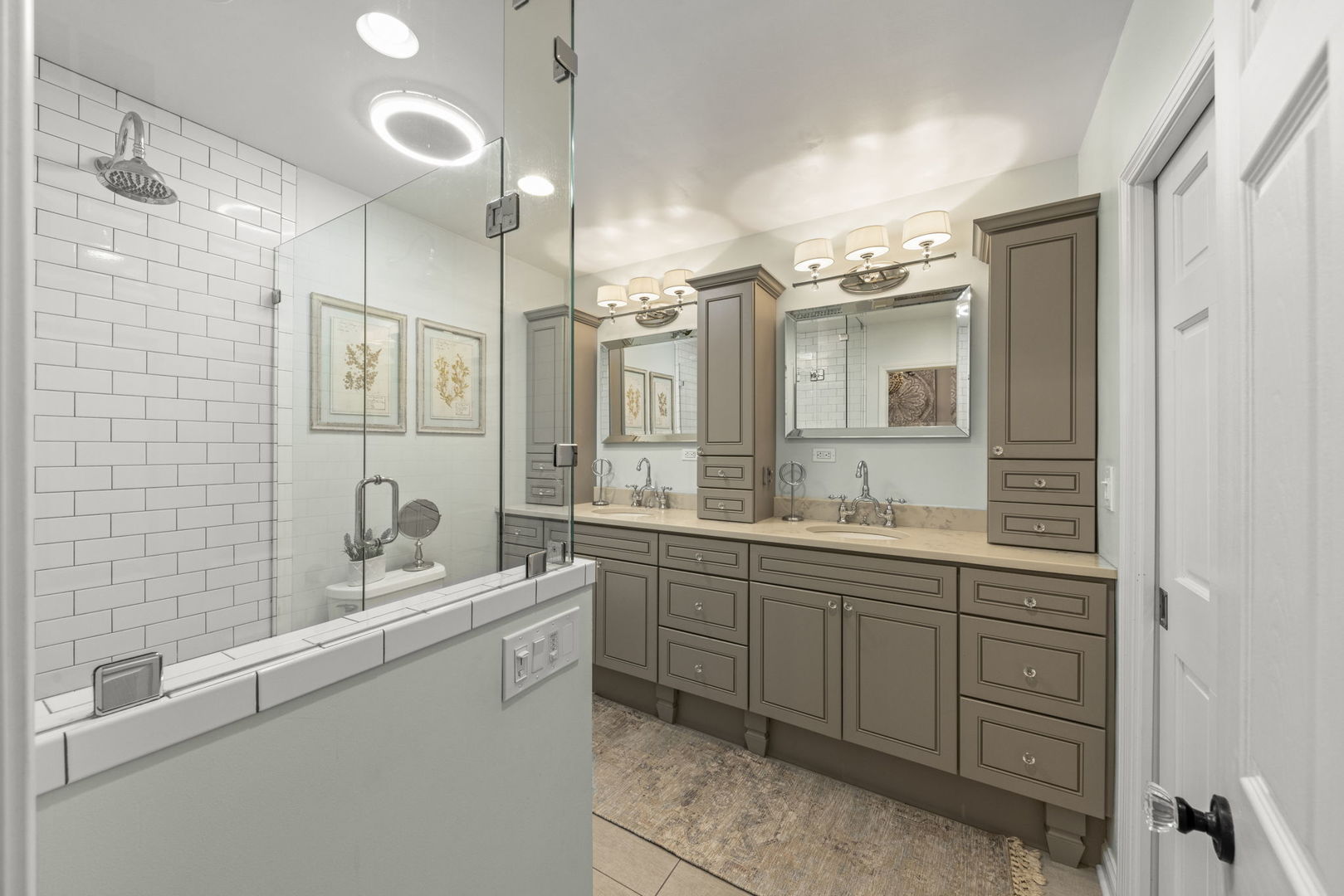 1908 Gladstone Drive Wheaton, IL 60189 - Photo 23 of 53 a bathroom with a double vanity sink mirror and double