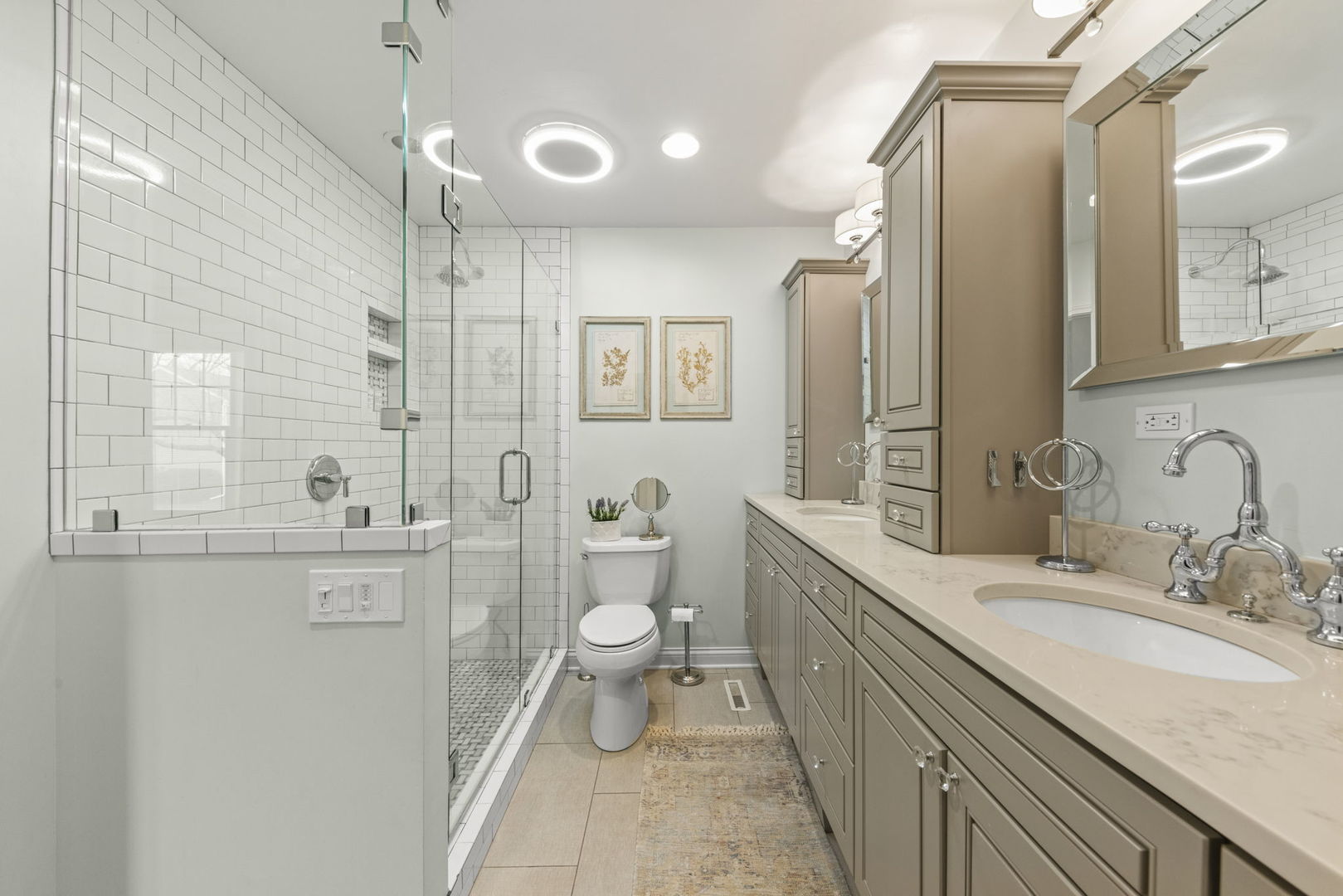 1908 Gladstone Drive Wheaton, IL 60189 - Photo 24 of 53 a bathroom with a granite countertop sink mirror and a toilet