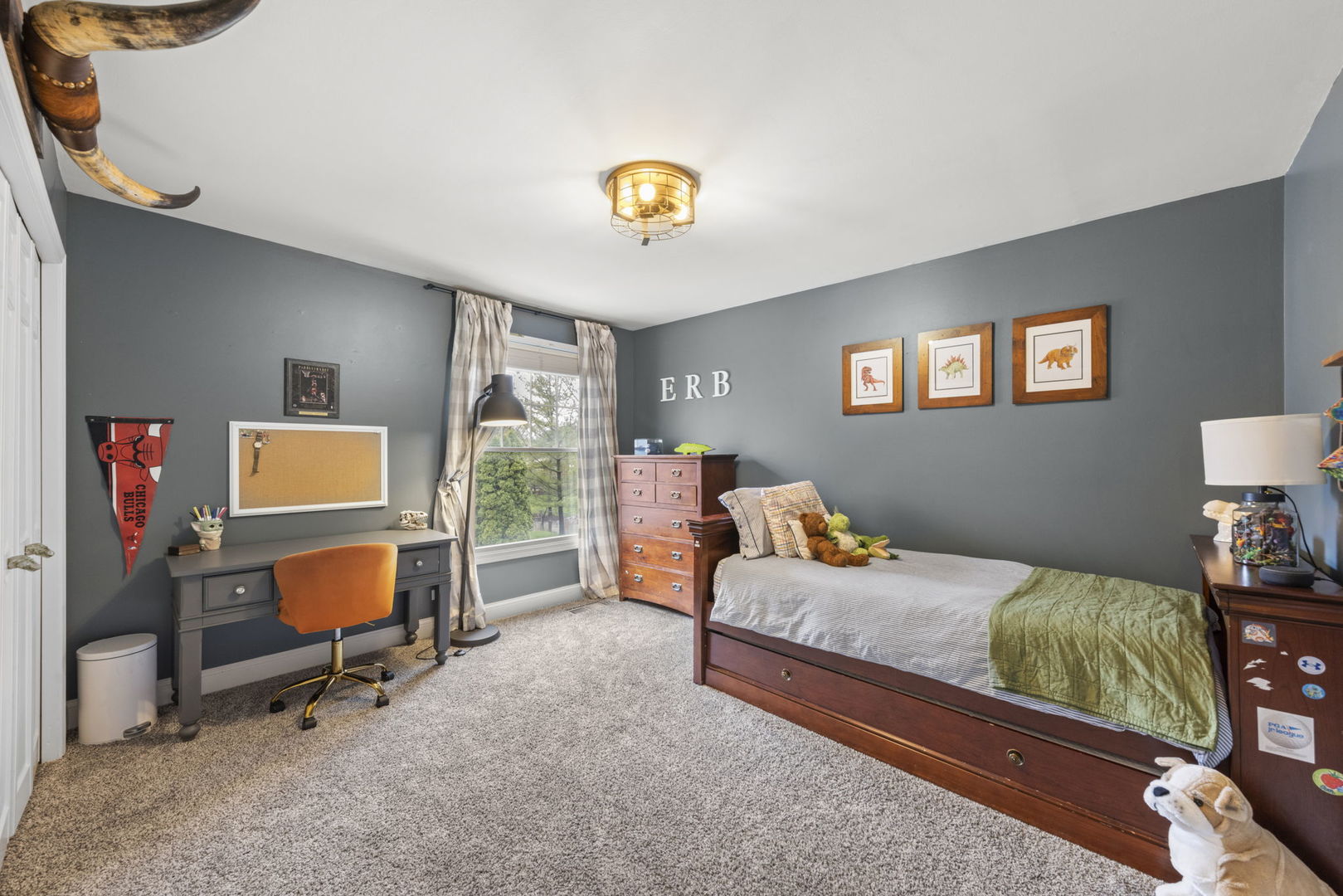 1908 Gladstone Drive Wheaton, IL 60189 - Photo 28 of 53 a bedroom with a bed and a desk