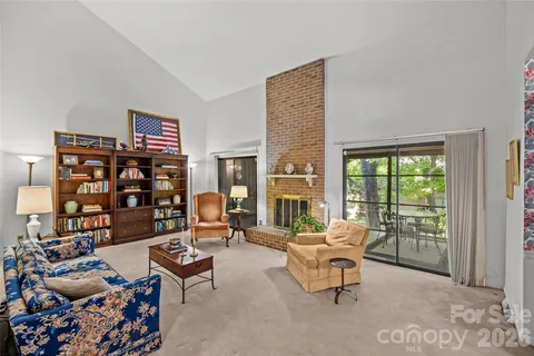 a living room with furniture and a couch
