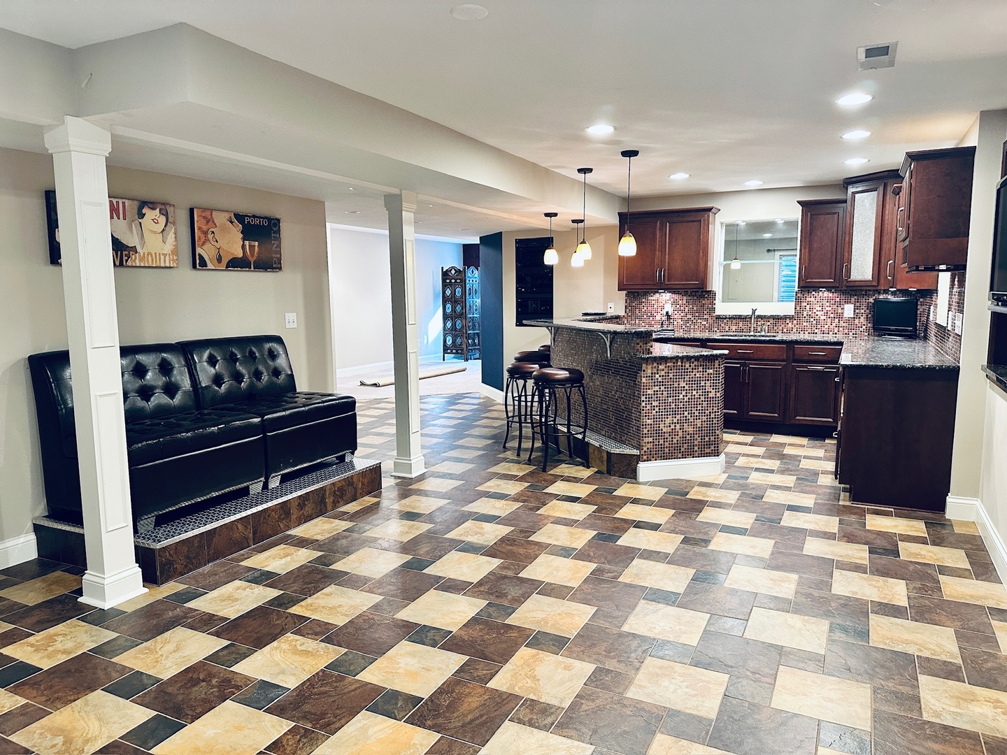 2906 Springhill Lane Champaign, IL 61822 - Photo 32 of 48 a kitchen with stainless steel appliances kitchen island granite countertop a refrigerator and a sink