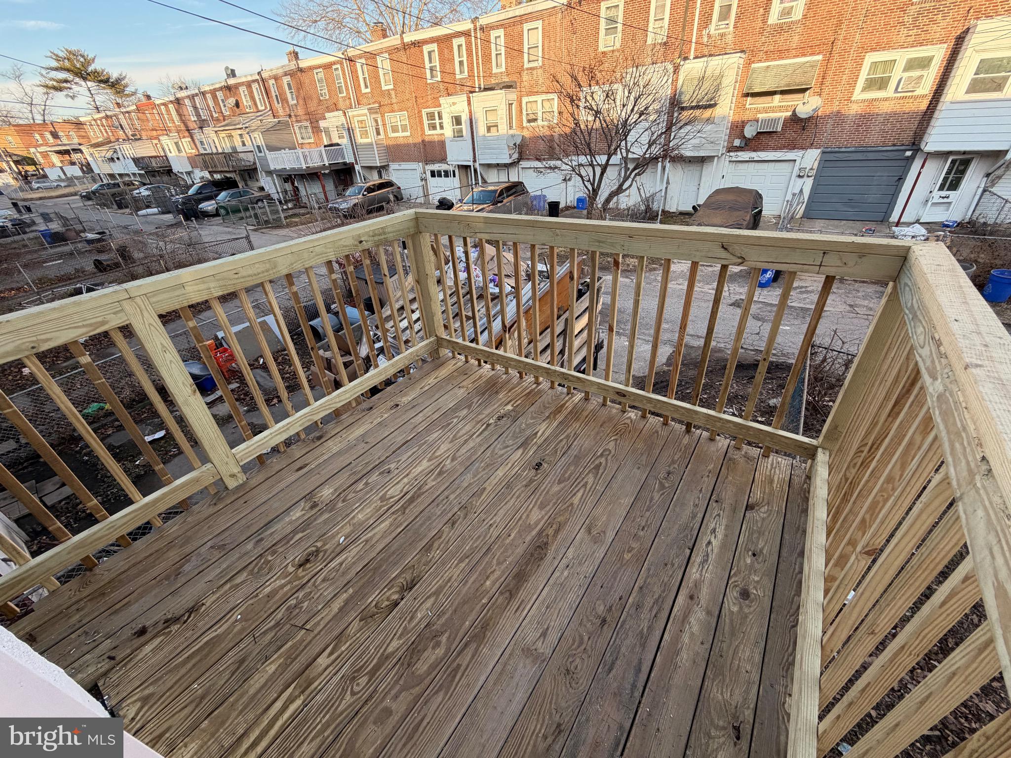 641 Copley Road Upper Darby, PA 19082 - Photo 21 of 29 Spacious wooden deck with urban views.