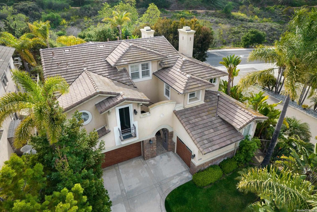 6425 Topmast Drive Carlsbad, CA 92011 - Photo 32 of 32 a aerial view of a house with a yard and a garden