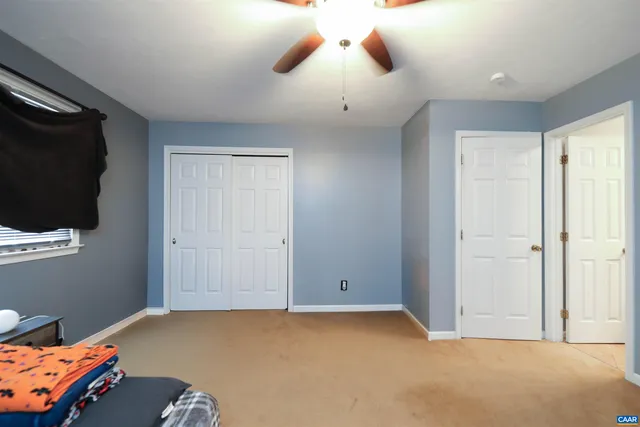 a view of a balcony with couch