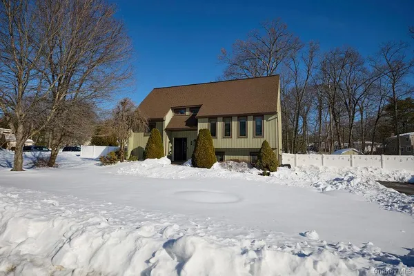 a street view covered with snow