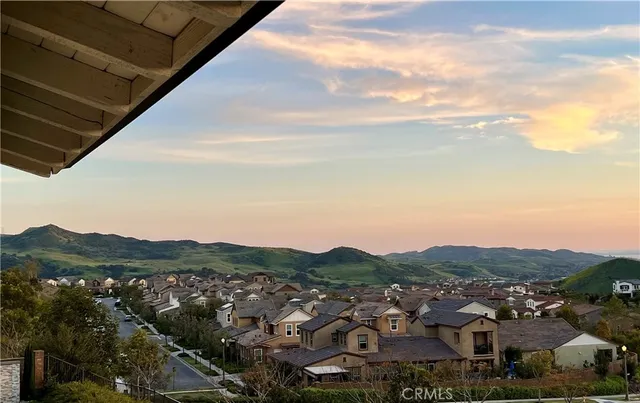 a view of city and mountain
