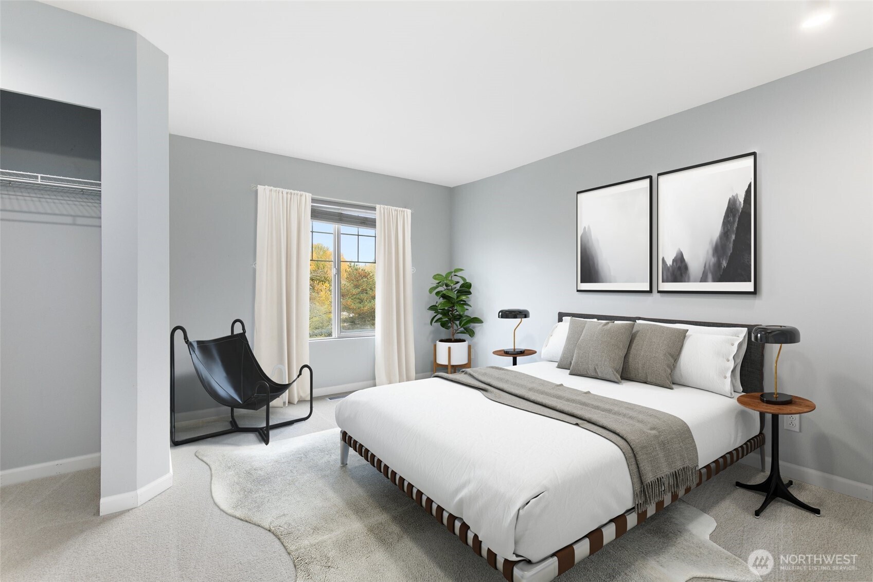 22607 42nd Place South, Unit 13 Kent, WA 98032 - Photo 8 of 19 a bedroom with a bed chair and window