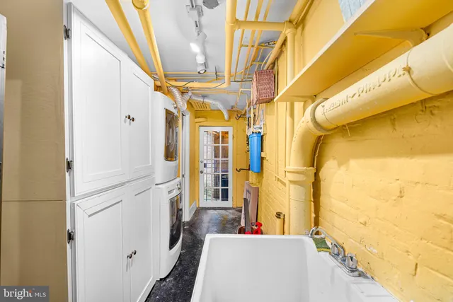 a spacious bathroom with a tub and shower
