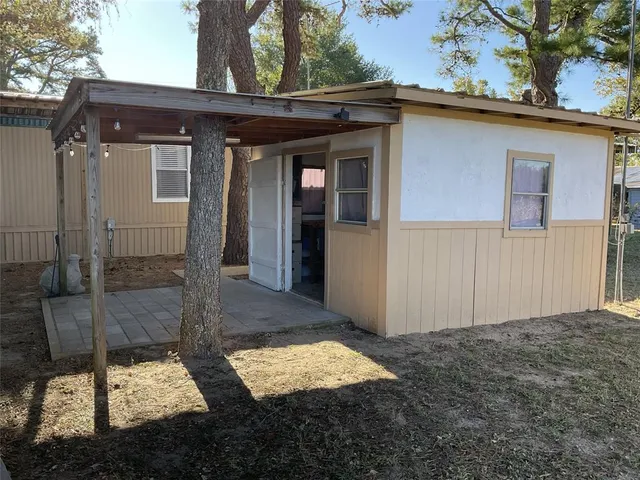 a backyard of a house