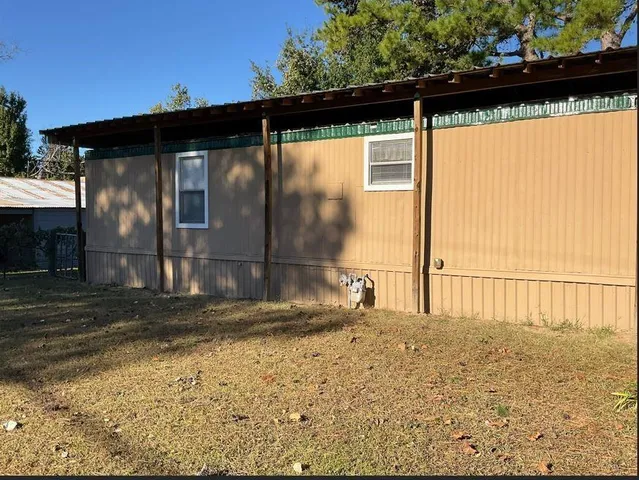 a backyard of a house