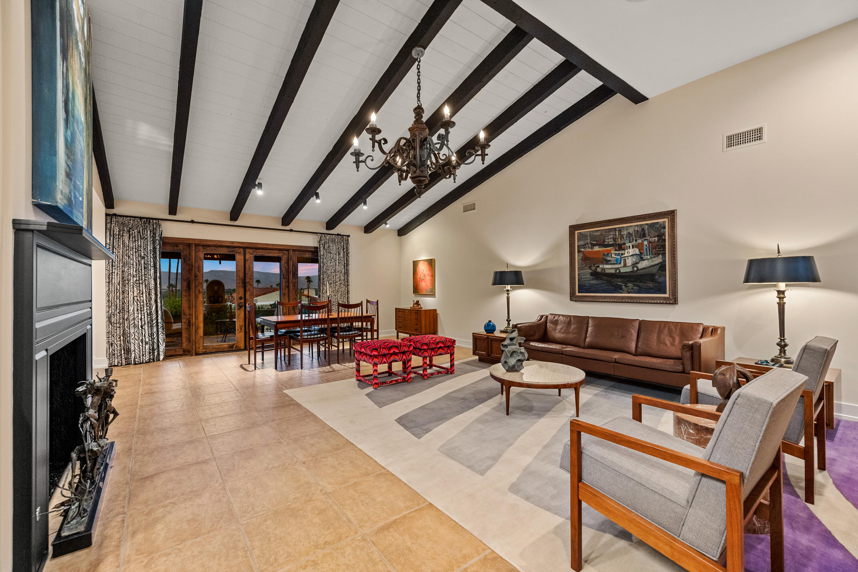 40170 Paseo Lindo Rancho Mirage, CA 92270 - Photo 13 of 51 a living room with furniture and a fireplace