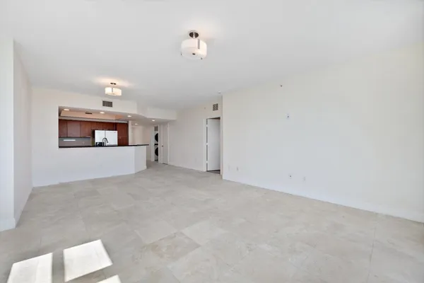 a view of a hallway with closet
