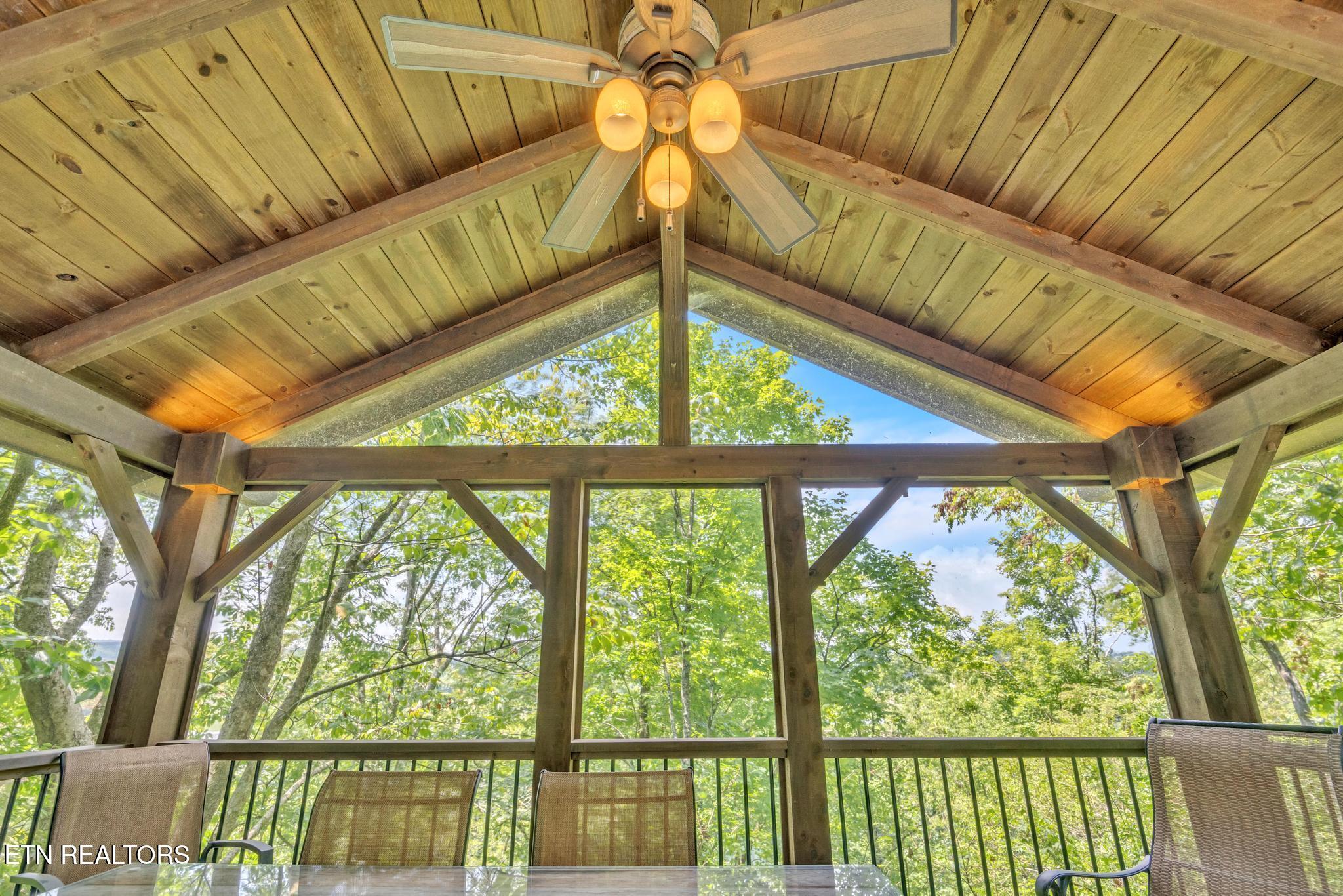 325 Lone Ridge Lane Clinton, TN 37716 - Photo 19 of 51 Screen porch ceiling details