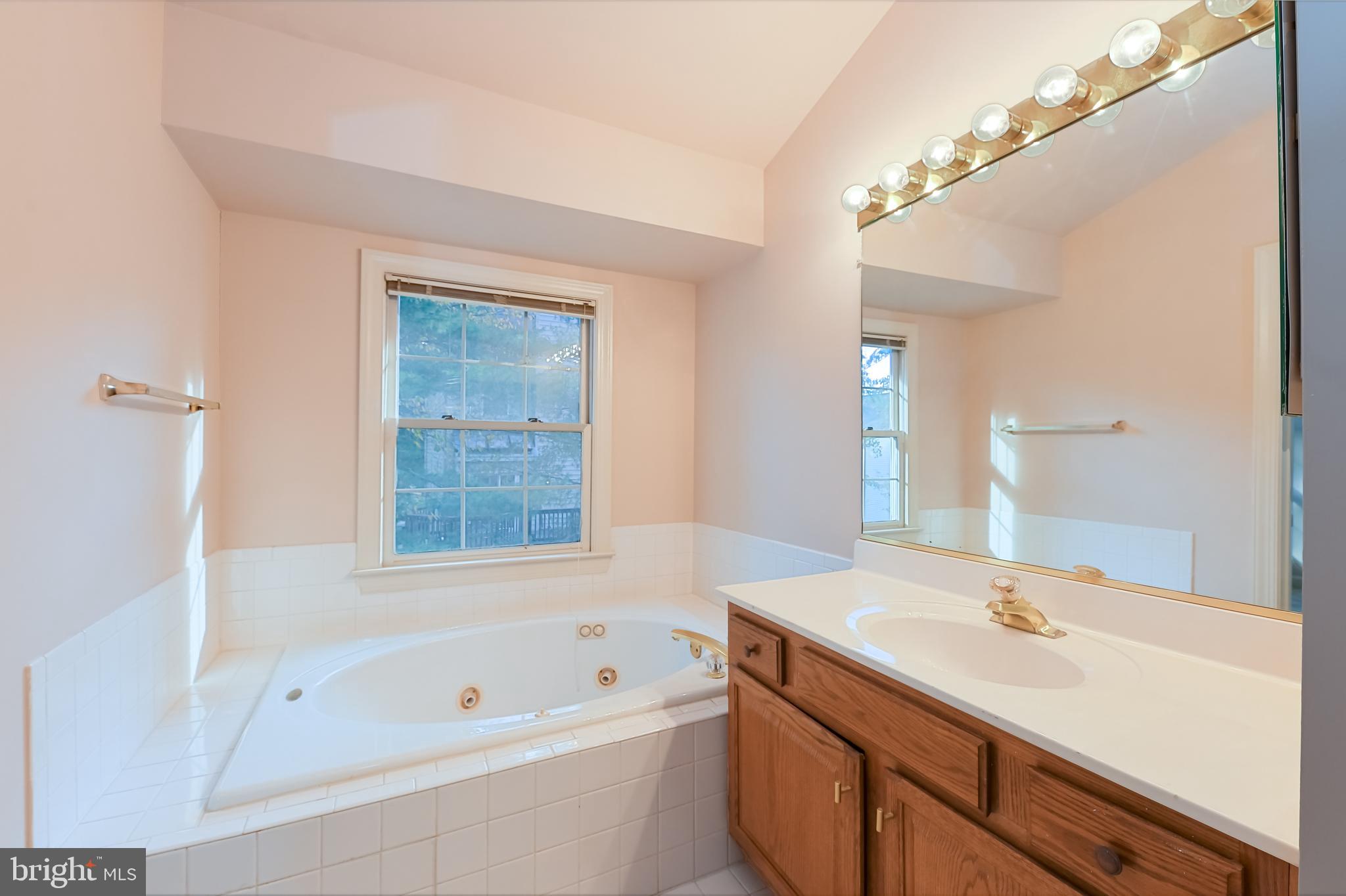 11223 Watermill Lane Silver Spring, MD 20902 - Photo 37 of 39 a bathroom with a tub a sink and mirror