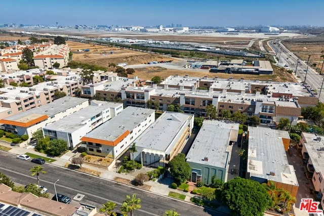 an aerial view of a city