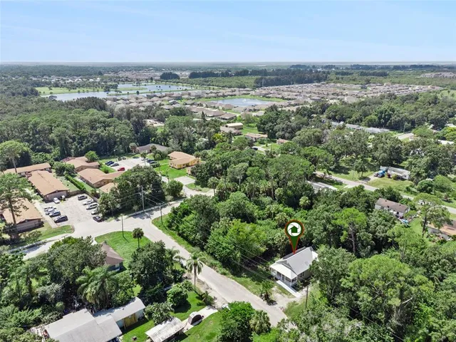 an aerial view of multiple house