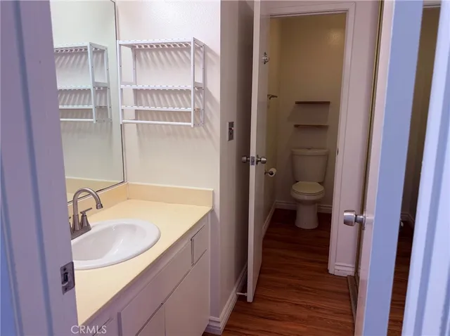 a bathroom with a toilet