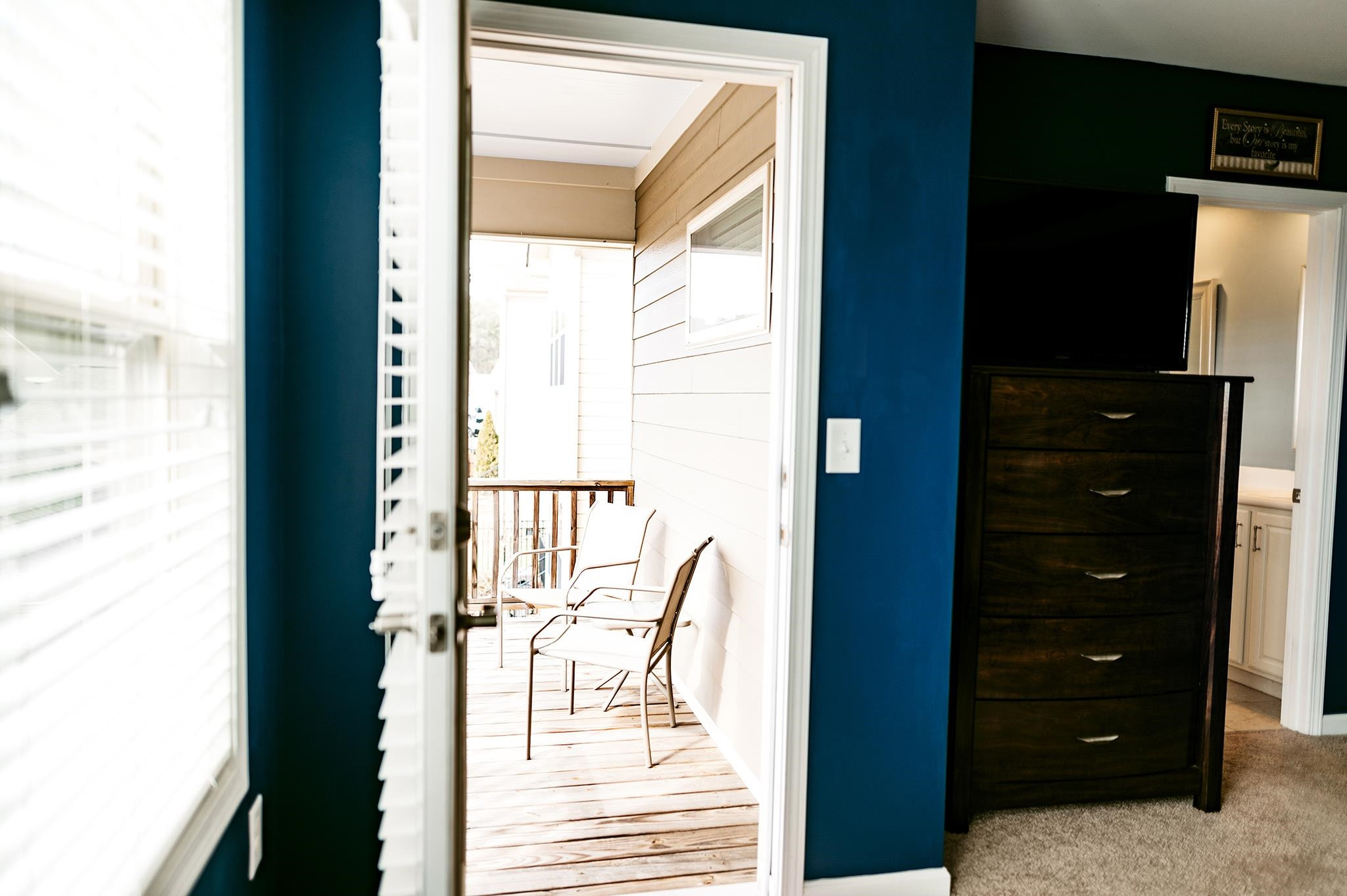 852 Wildflower Ridge Road Wake Forest, NC 27587 - Photo 16 of 30 The Primary Bedroom has a private balcony. Balcony