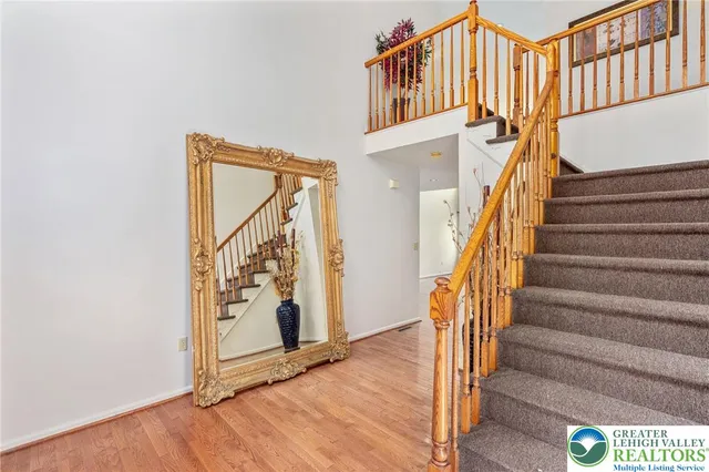 a view of an entryway with staircase