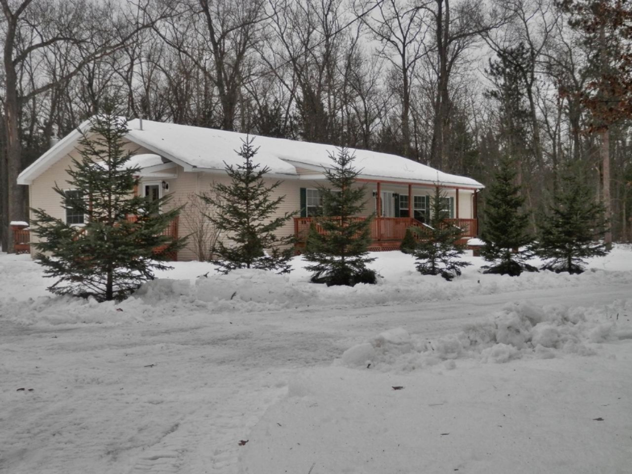 923 North Baker Road Wellston, MI 49689 - Photo 29 of 30 Nice pines by covered front porch