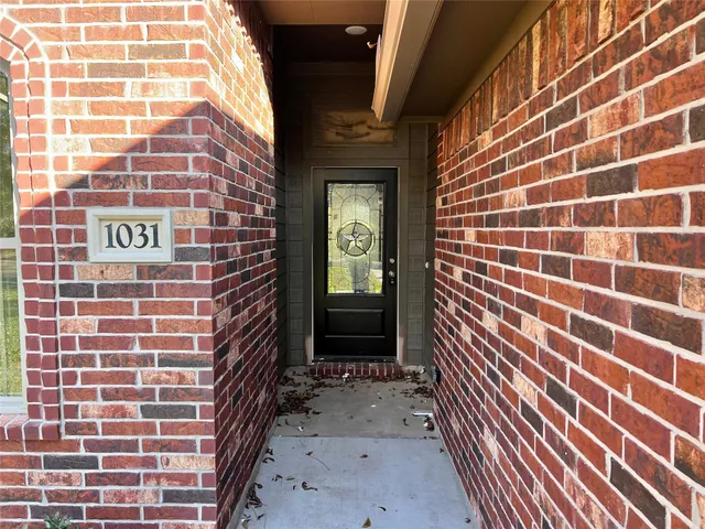 a view of a brick building