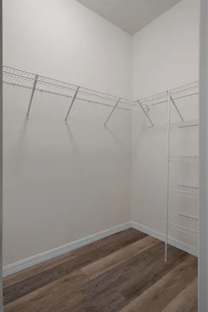 a view of a room with empty racks